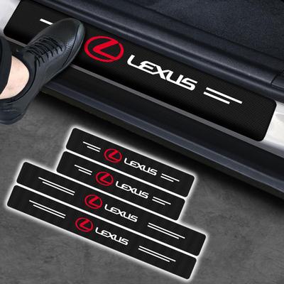 4 Stück Karbonfaser Auto Türschwellerschutz 3D Aufkleber Auto Zubehör Für Lexus ES RX NX LS UX LM LX GX LC RZ IS CT GS RC HS SC