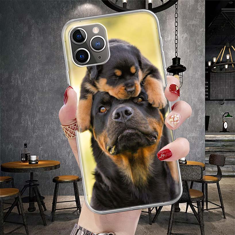 Rottweiler Dog Soft Phone Case For IPhone 11 17 Air 16E 16 Pro Max 15 + 14 Plus 13 Mini 12 Apple 7 SE 8 Fundas Coque 11 17 Air 1