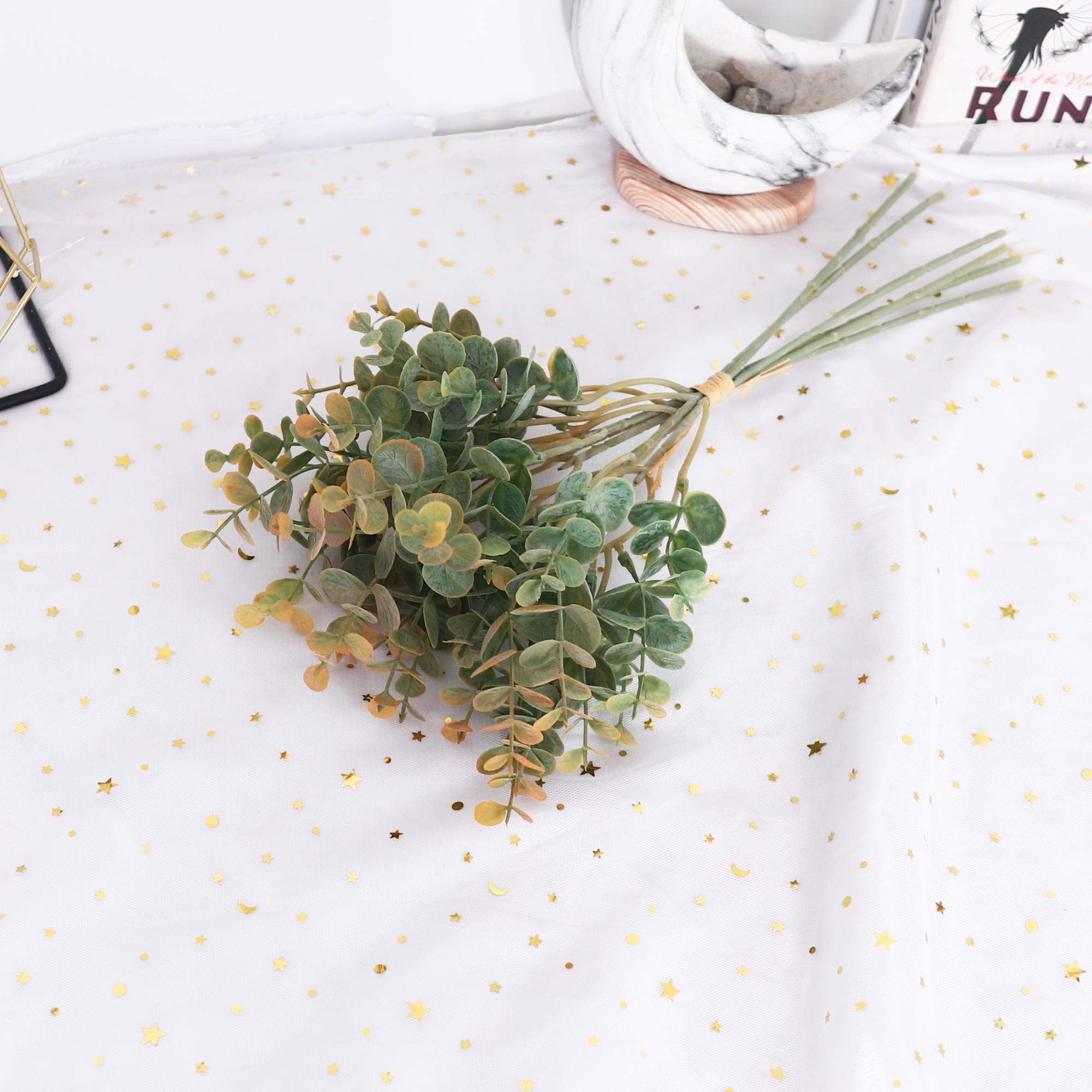 

6 шт. Искусственное растение Пластиковые ветки эвкалипта Искусственное растение для DIY вазы Сад Дом Аранжировка Свадебная вечеринка Декор для улицы