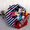 Disney Mickey,Minnie,Love Manual Opening and Closing Umbrella,8-Rib Reinforced Folding Design, Lightweight