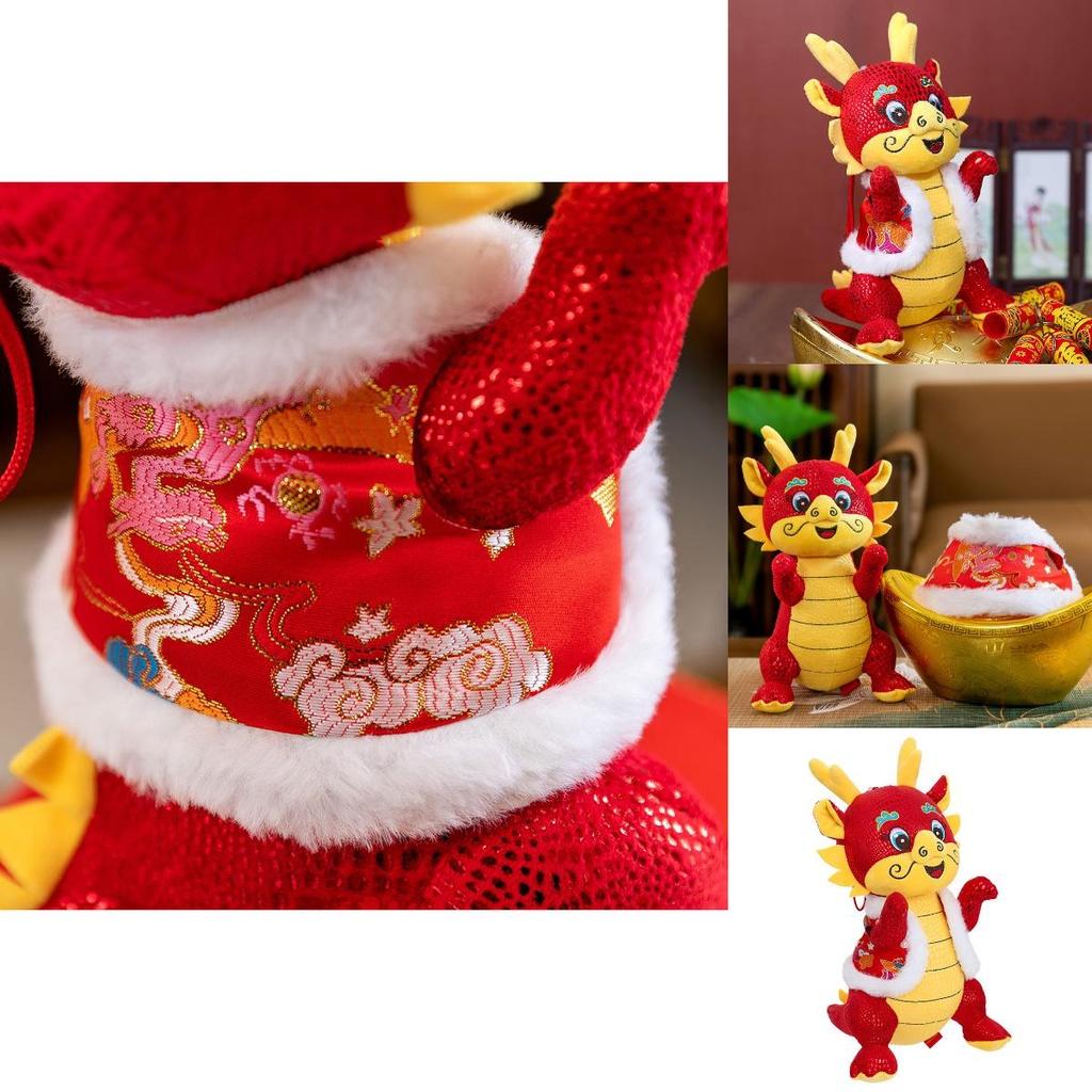 2024 Dragon Year Plush Toy Tang Costume Dragon Zodiac Doll With Custom Logo Good Luck Mascot