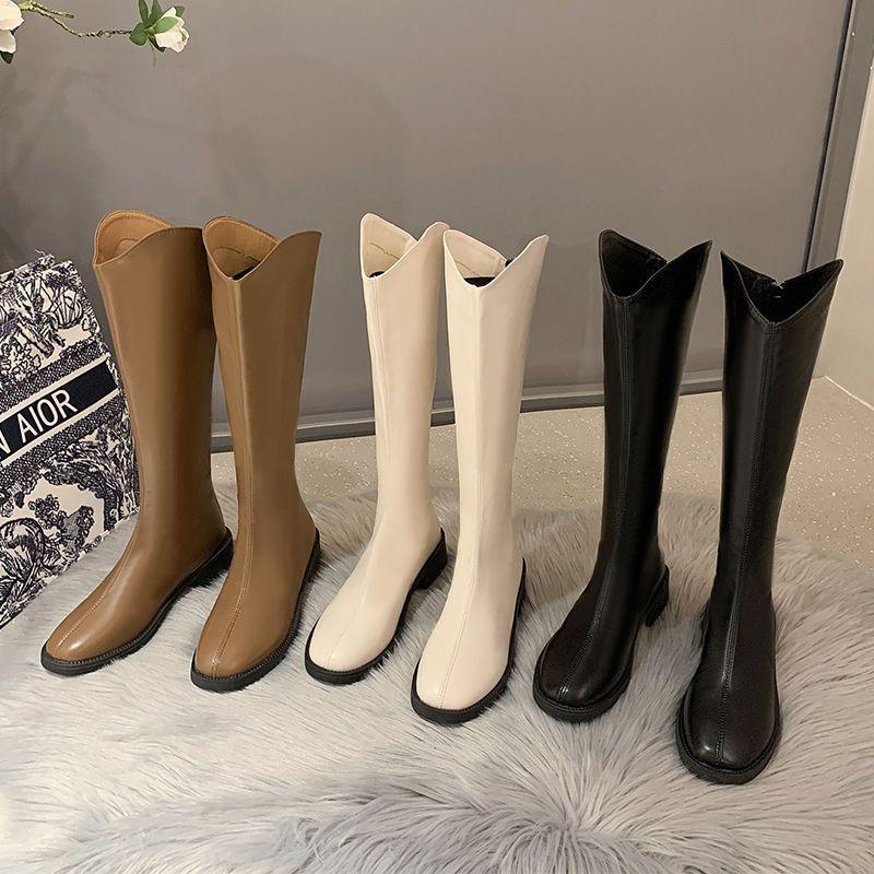 Boots Western cowboy boots Women's but knee boots 2025 autumn and winter new mouth knight boots Skinny high boots