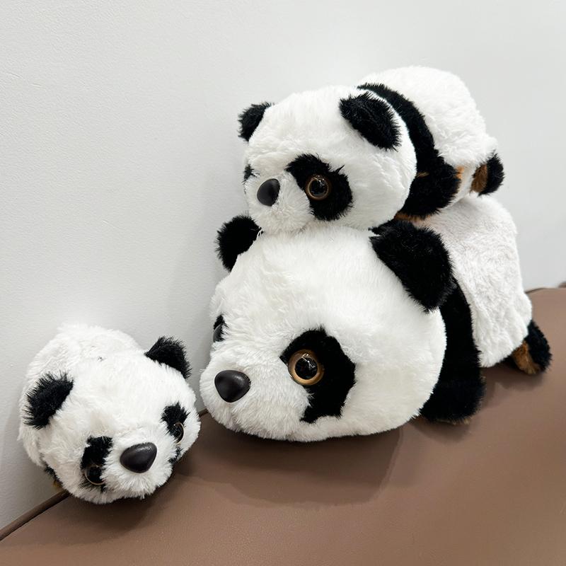 TreasuringU Double-Sided Flip Panda Toy Red Panda Transform Plush Doll 2-in-1 Raccoon Flip Change Transform Panda Pillow Gift