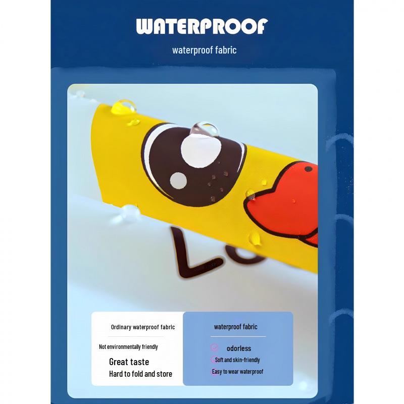 Kids' Cute Cartoon Waterproof Full Body Raincoat