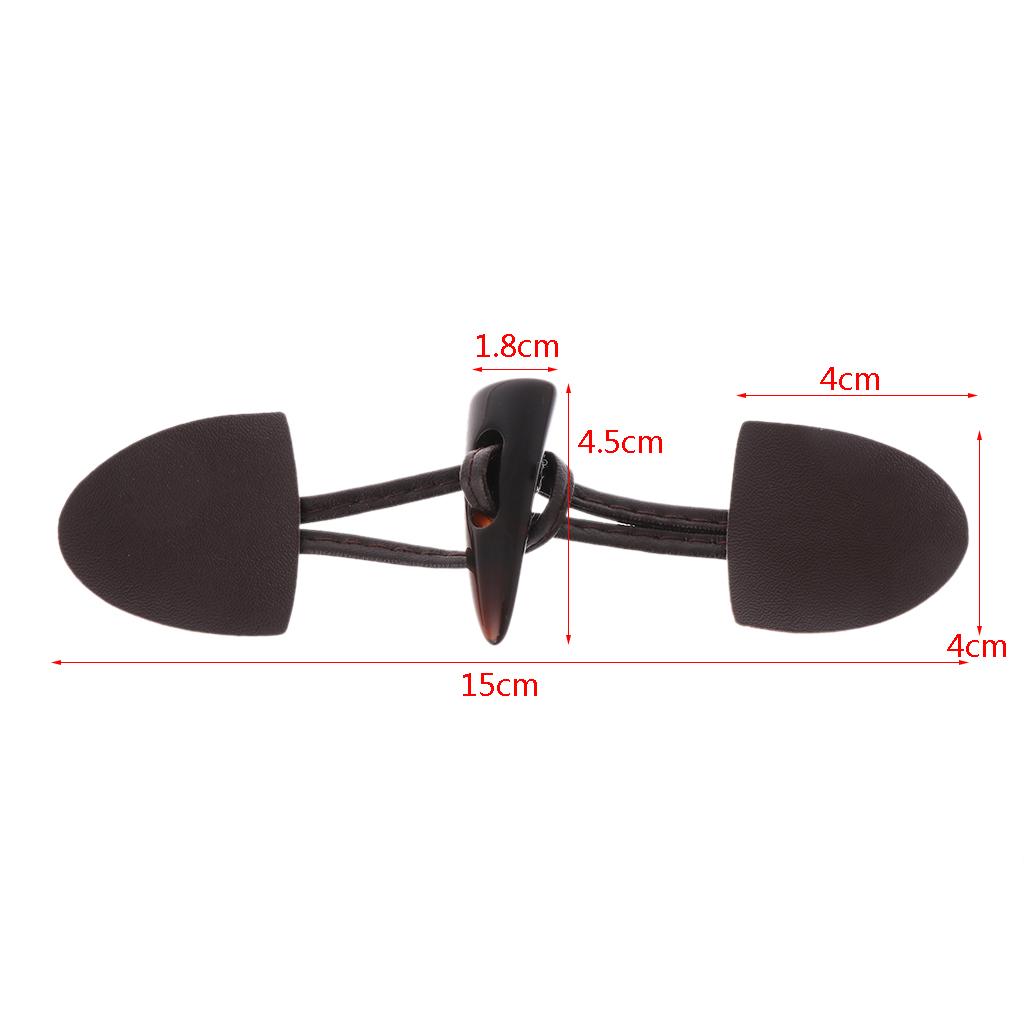 6 Perechi Nasturi din Piele cu Închidere Tip Corn pentru Palton, Jachetă, Duffle, Șal, Haine