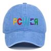 Trendy Retro Colorful Letter Embroidered Distressed Baseball Cap for Men & Women