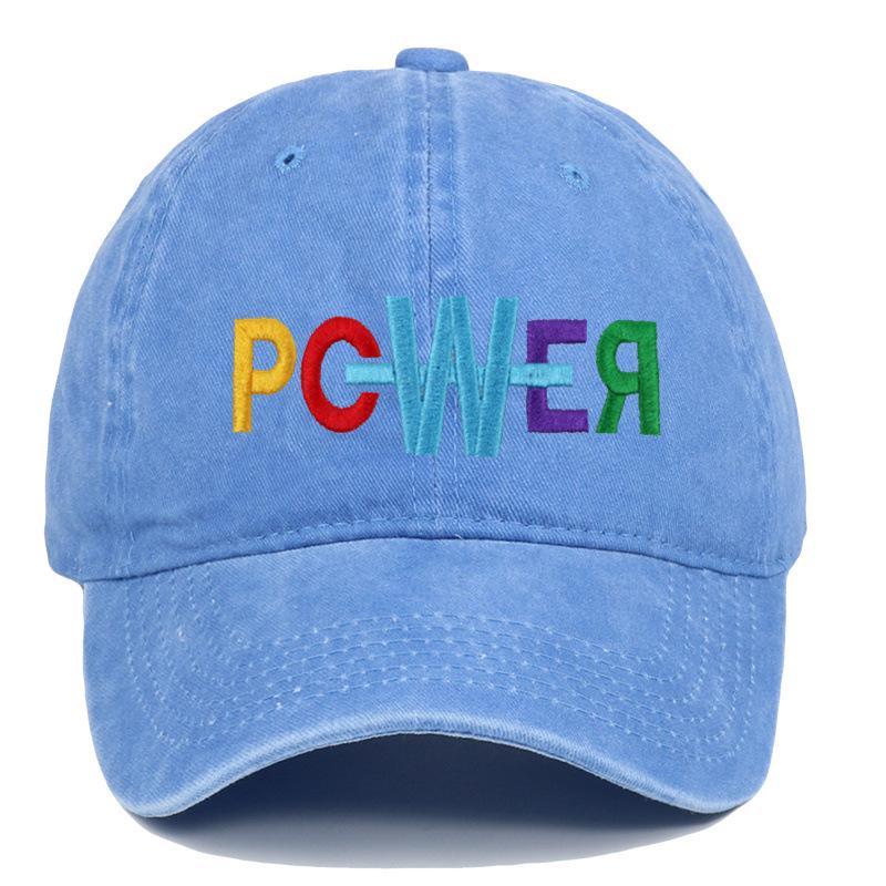 Trendy Retro Colorful Letter Embroidered Distressed Baseball Cap for Men & Women