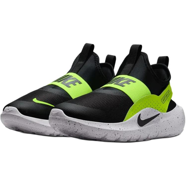 Nike Flex Runner Comfortable Versatile Durable Low-Top Kids Running Shoes Kids Running Shoes Black White Yellow IF2893-003