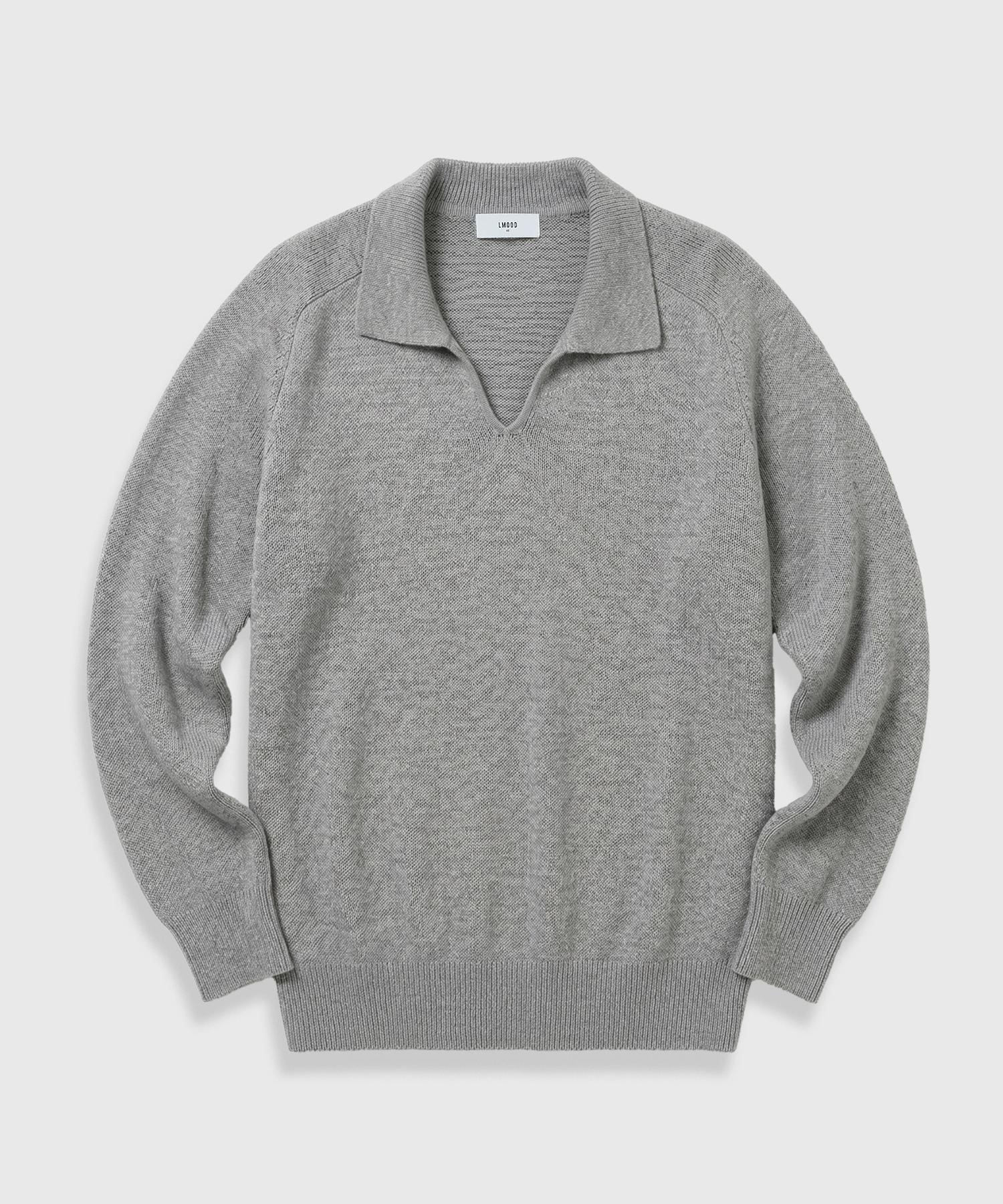 El Mood Florence V Raglan Knit Gray Gray/46