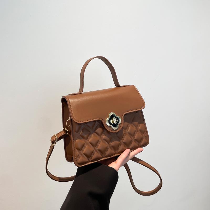 Small Bag Women's Bag Niche 2025 New Trendy Fashion Foreign Texture Handbag Versatile Shoulder Messenger Bag Diamond Grid