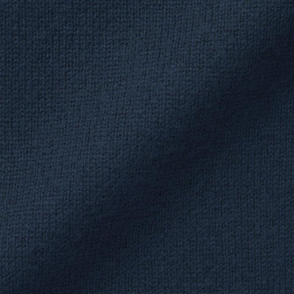 MUJI Men's Washable Wool Mid-Gauge V-Neck Cardigan, Dark Navy, Size AA0PHA4A, Size XS