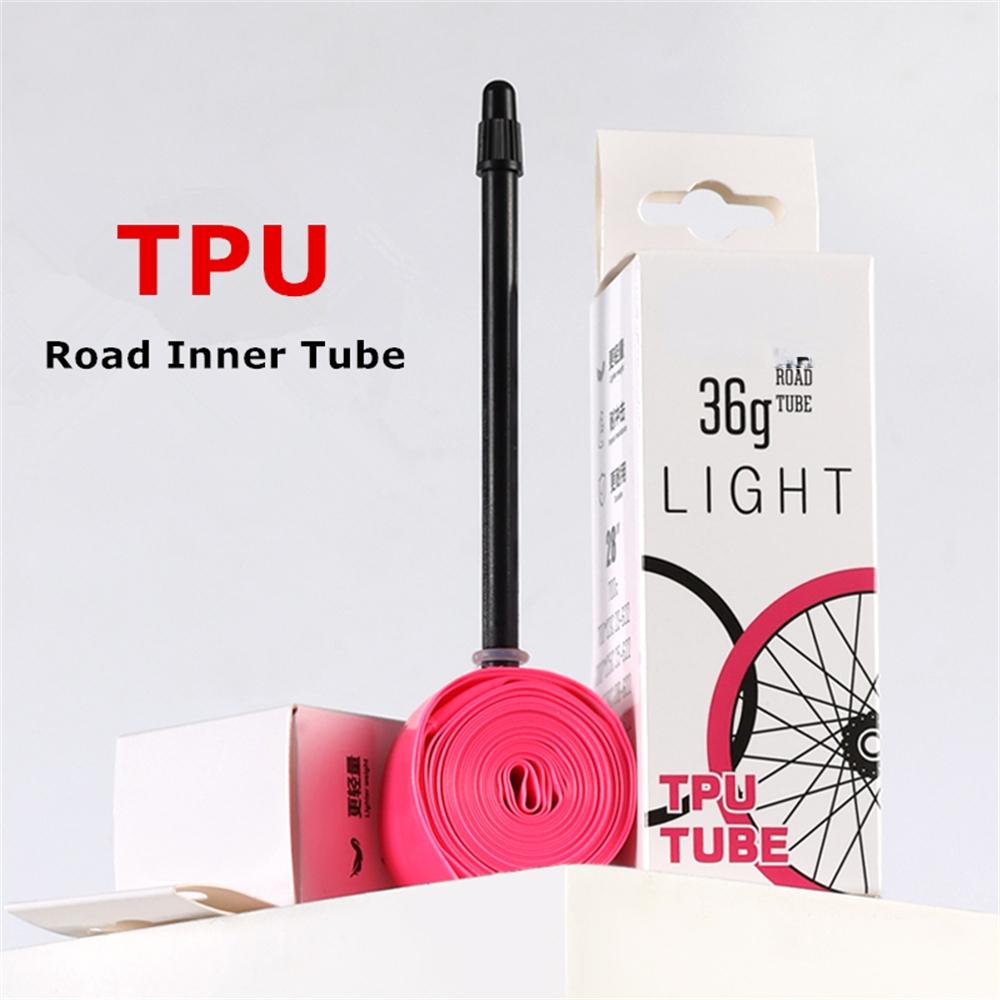 1Pcs Ultralight 28g Bike TPU Inner Tube 700X18 25 28 32 Road Bicycle TPU Material Tire 65mm Length French Valve
