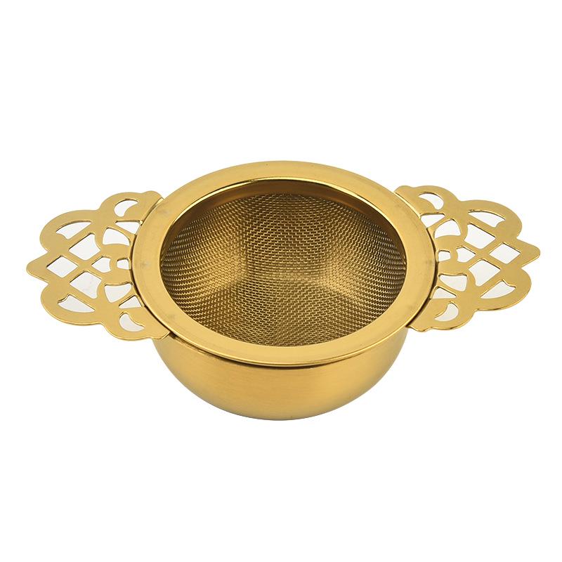 304 Stainless Steel Tea Infuser Set with Lace Design