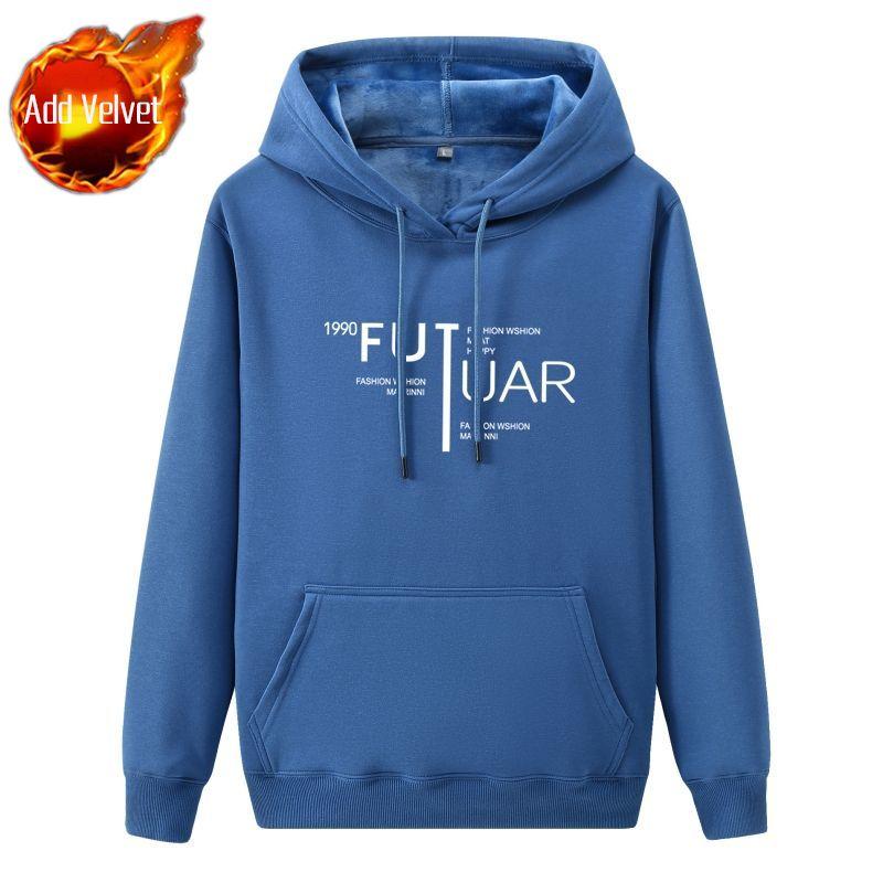 Warm Men's Hooded Sweatshirt Letters Designer Harajuku Fashion Overfit Cheap Y2k Vintage Streetwear Tops 90s Winter Male Hoodie