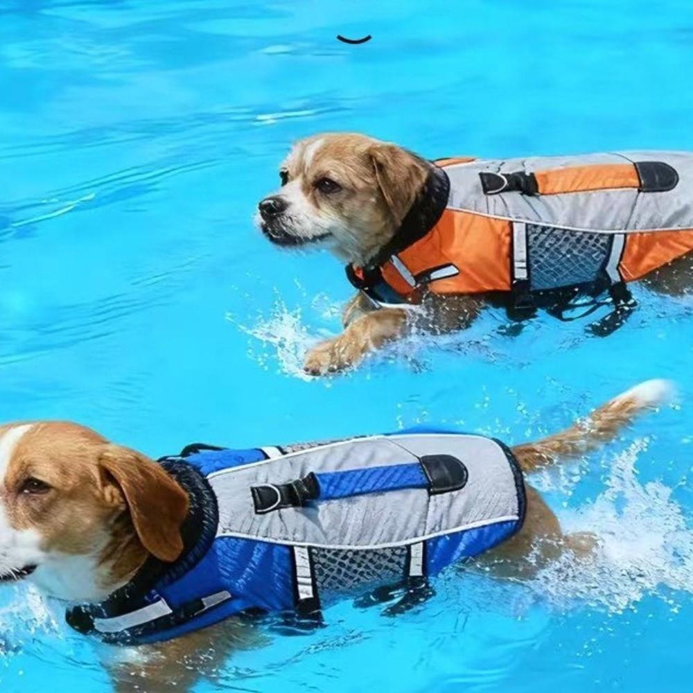 Adjustable Dog Swimming Vest Reflective Pet Life Preserver Dog Surfing Clothes  Swimming
