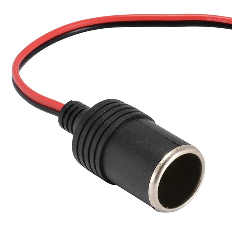 12V Universal Car Cigarette Lighter Charger With 30Cm Cable 10A/15A/20A Female Socket Plug Connector Adapter