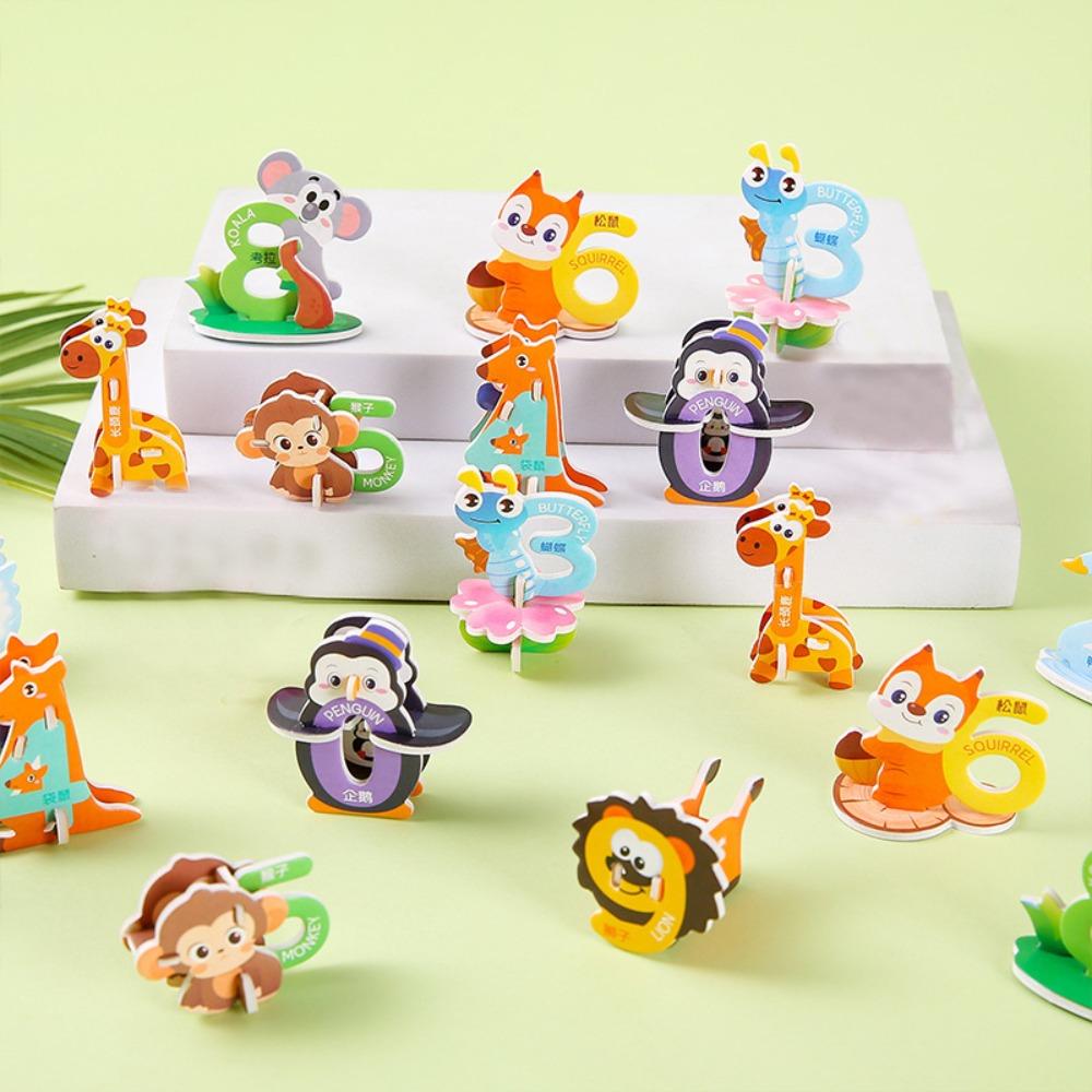 30pcs Paper Puzzle Model Early Education Assembly Model New Educational Toy  Kids