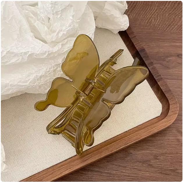 

2024 Frosted Retro Butterfly Claw Hair Clip — Women s Acrylic Headdress & Hairpin