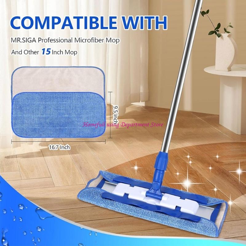 5Pcs Cleaning Cloths High Absorbent Fiber Mop Pad Replacement for MR SIGA Mop China Mainland