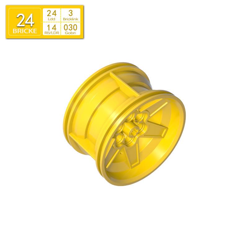 BRICKE 56x34mm Wheel for LEGO-Compatible Small Particle Building Blocks 50g (~3 pcs)