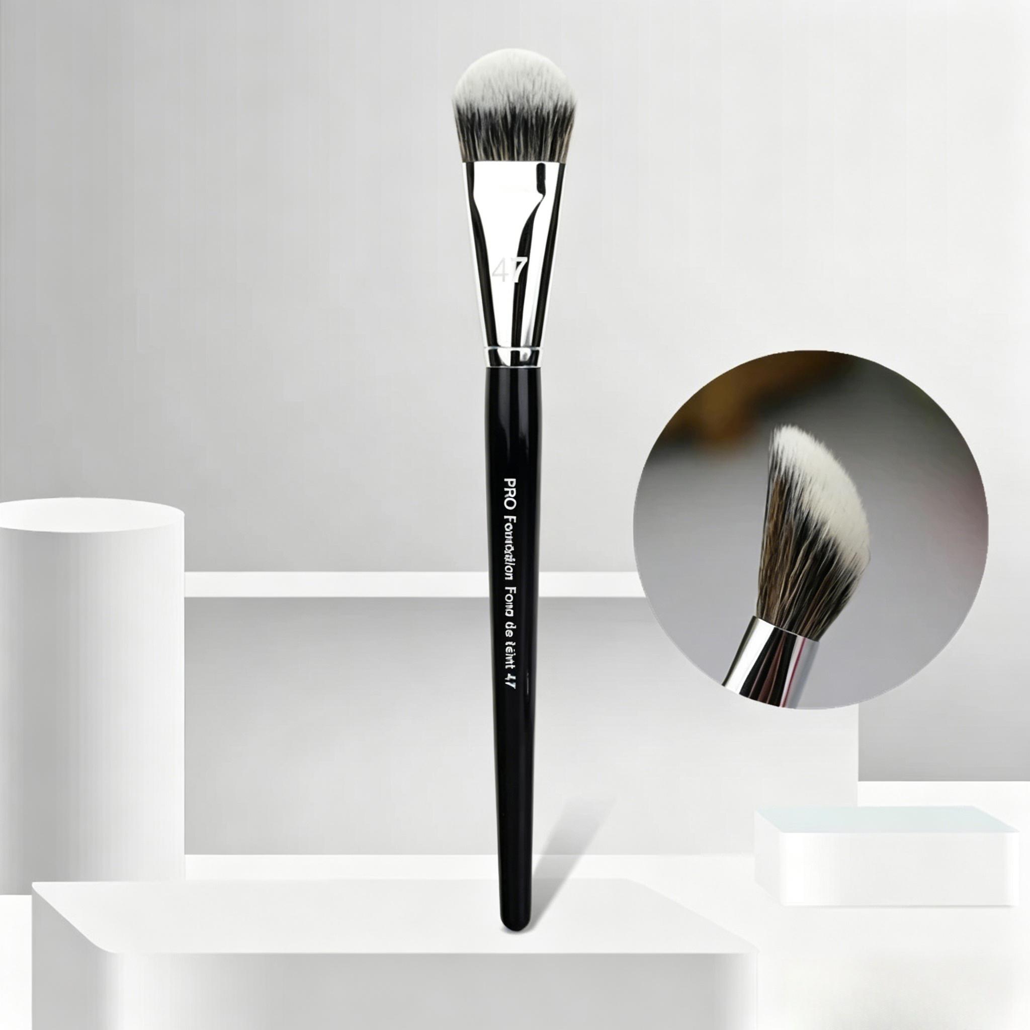 No.47 bevel angle foundation brush professional slope liquid foundation BB cream Makeup brush 1/3/5/10PCS чёрный