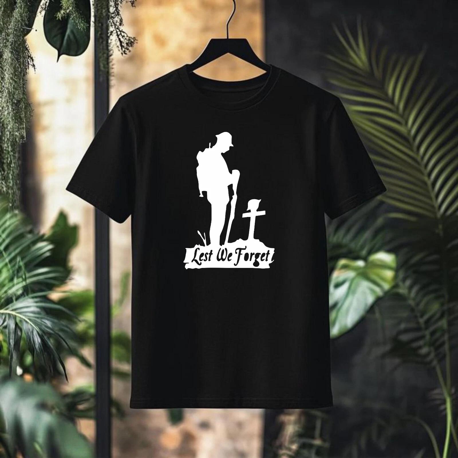 Lest We Forget T-Shirt, British Soldier Veteran Shirt, Remembrance Day Tee Top L