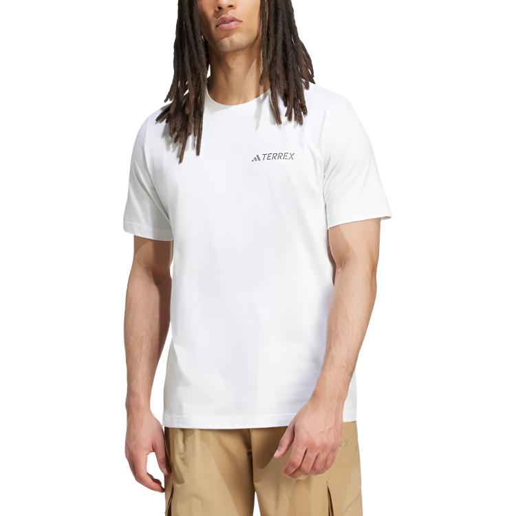 adidas Terrex Grafik Baumwolle Mode Vielseitiges Kurzarm T-Shirt Herren Oberteile JW3559