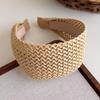 Bohemian Straw Wide-Brimmed Headband for Women - Vacation Style Hair Accessory