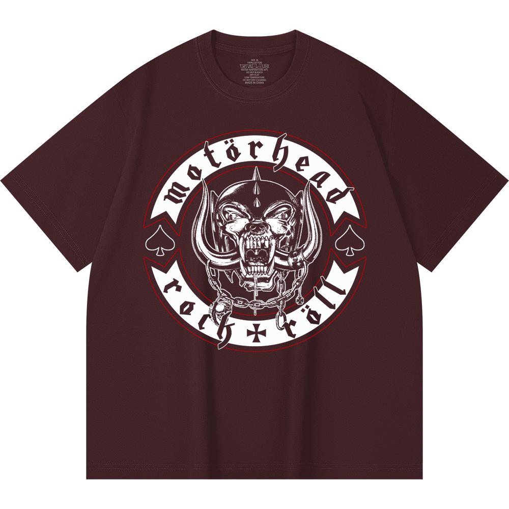 230 g/m² 100% Bavlna T-shirt Heavy Metal Rocková Kapela Tisk Populární Hudby Unisex Těžký Bavlněný T-shirt