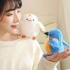1 Piece Pretty Parrot Pigeon Funny Toy Cute Mini Standing Shoulder Pet Bird Plush Toys Fluffy Backpack Pendant For Kids