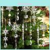 Elegant 10 Piece Christmas Tree Decoration Set With Acrylic Pearl Ornaments And Snowflakes