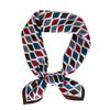 Japan and Korea Fashion Niche Multi-color Splicing Rhombus Grid Printing Square Scarf High-end Sense Simple INS Style Herringbone Silk Scarf
