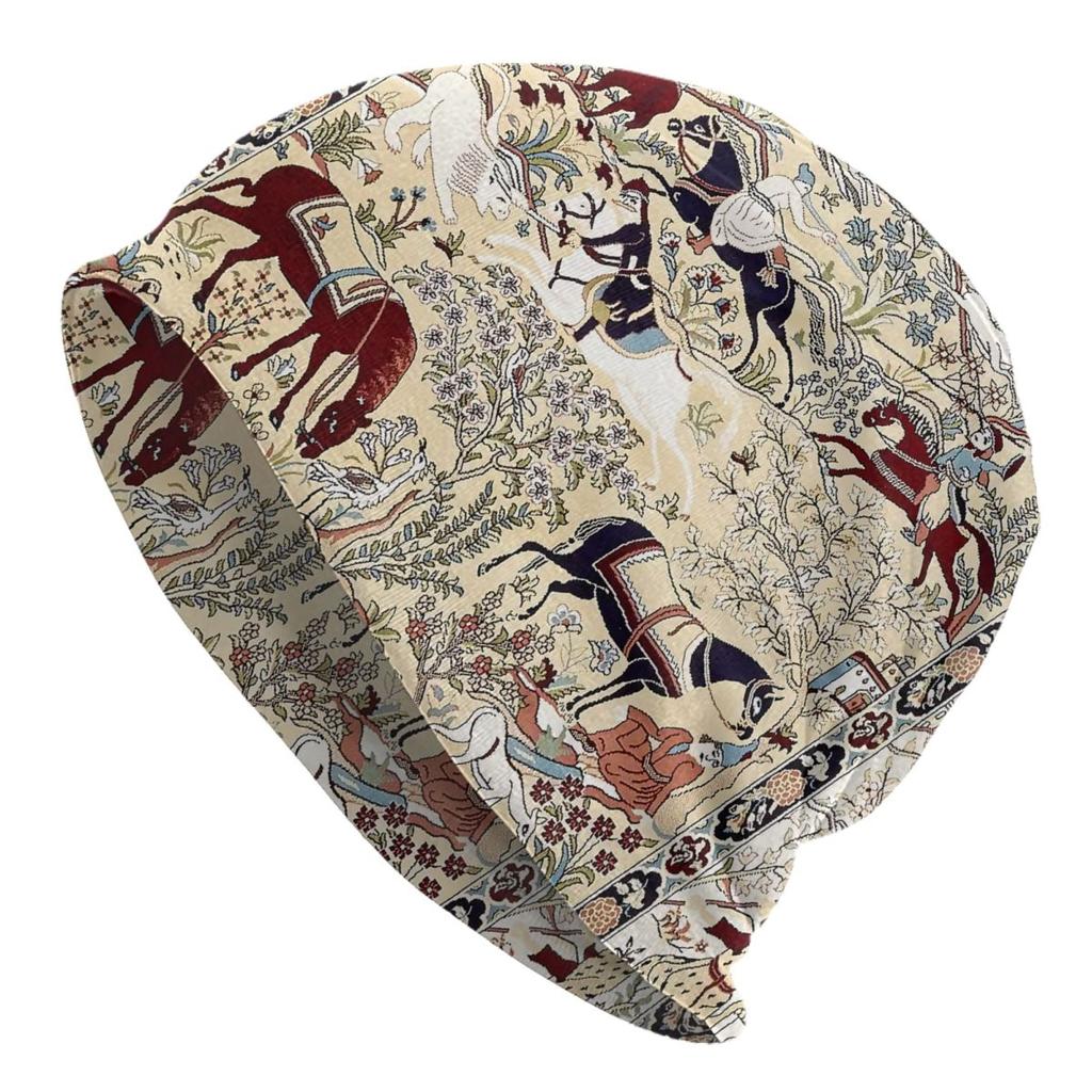 Custom Bohemian Persian Style Rug Beanie Cap  Bonnet Knit Hats  Outdoor Ski Retro Turkish Ethnic Kilim Skullies Beanies Caps