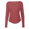 "Women's Long Sleeve Mesh Yoga Top - Breathable Pilates & Running Fitness Cover-Up"