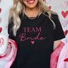 Bridal Shower Shirt for Women, Team Bride Squad Bachelorette Party Tops, Bridesmaid T-shirt, Wedding Fashion Clothes for Girls