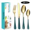 Stainless Steel Western Food Tableware Set Steak Knife, Fork and Spoon 16-Piece Set Knife, Fork and Spoon Spoon Gift Set