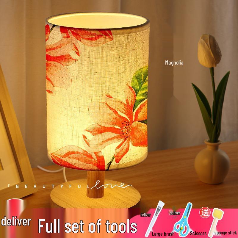 Dried Flower Embossed Table Lamp DIY Kit - Creative Gift for Team Building and National Day Festivities