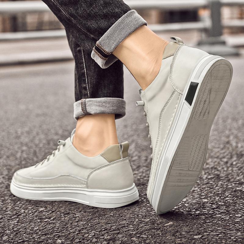 Fashion Men's Fashion Hand Stitching Business Casual Shoes Quality  Leather Handmade Oxfords Shoes Internal Height Increasing 6cm Shoes