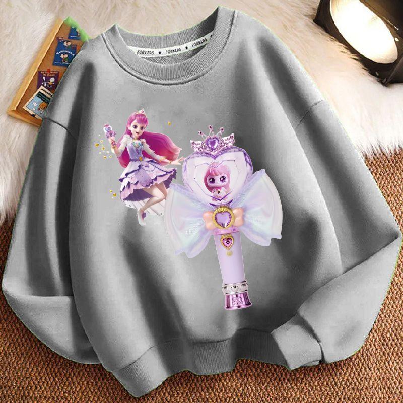 Niedliche Cartoon-Rundhals-Hoodies für Kinder, Langarm-Freizeit-Hoodies für Jungen und Mädchen für Frühling und Herbst