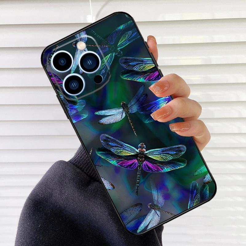 Dragonfly Phone Case For iPhone 17 16 15 14 11 12 13 Pro Max Mini 15 16 Plus 16e 17Air Cover Fundas