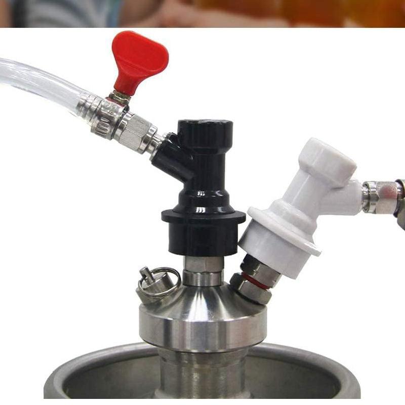 4 Piezas Conector de Bloqueo de Bola, Desconexión de Bloqueo de Bola para Barril de Cerveza, Conectores de Líquido / Gas para Elaboración Casera, Piezas para Barril Corny / Cornelius
