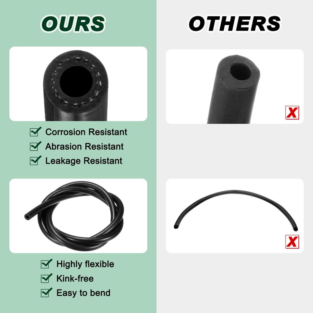 M METERXITY Fuel Line Hose 4mm Inner Diameter 10mm Outer Diameter 4.9ft Length NBR