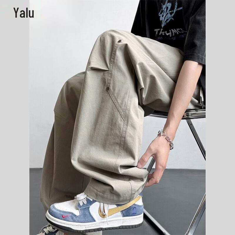 Yalook Men's American Patchwork Cotton Cargo Pants