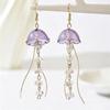 Creative Acrylic Graduated Jellyfish Pendant Earrings for Women Dreamy Pink Animal Earrings Summer Party Jewelry Accessories