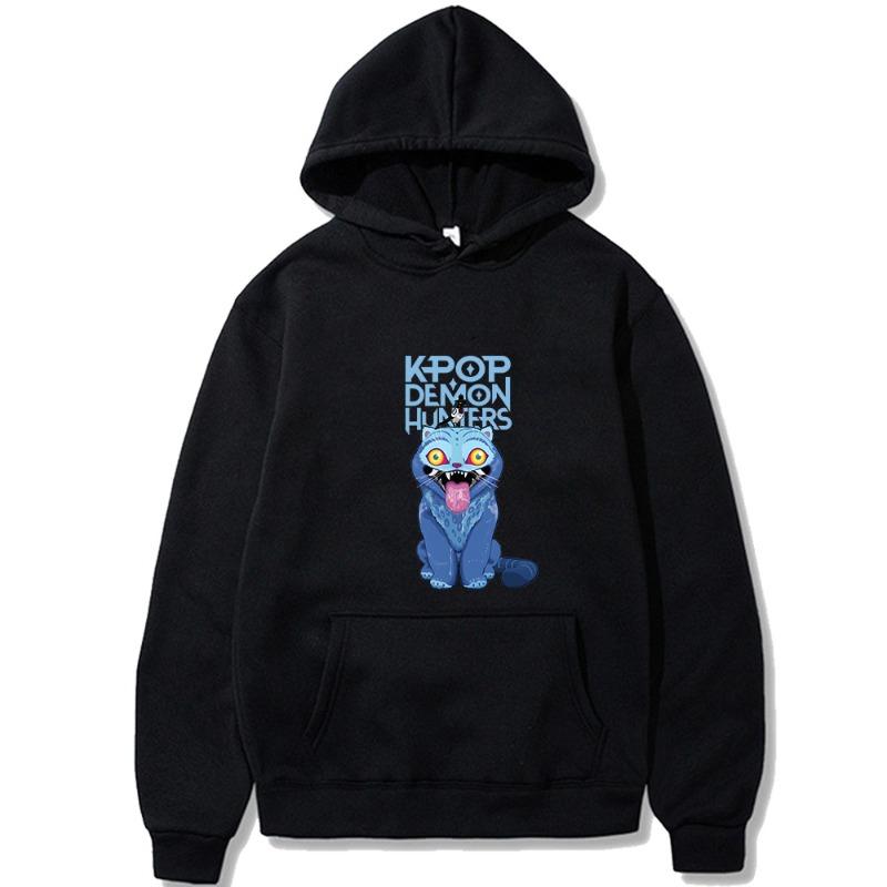Women's Youthful Fashionable Winter Hooded Sweatshirt Loose Anime Witch Hunt Group Peripheral Printed Casual Sports Comfortable Sweatshirt