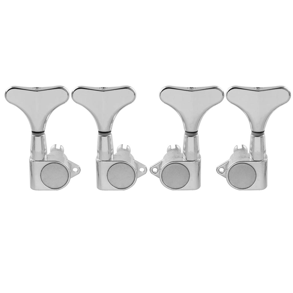 Musiclily Pro L2+R2 Bass Tuners, 17:1 Gear Ratio, for 4-String Ibanez-Style Electric Basses, Chrome