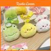 Plush Biu Charming Biu Animal Head Keychain Colorful Cartoon Pendant Keychain