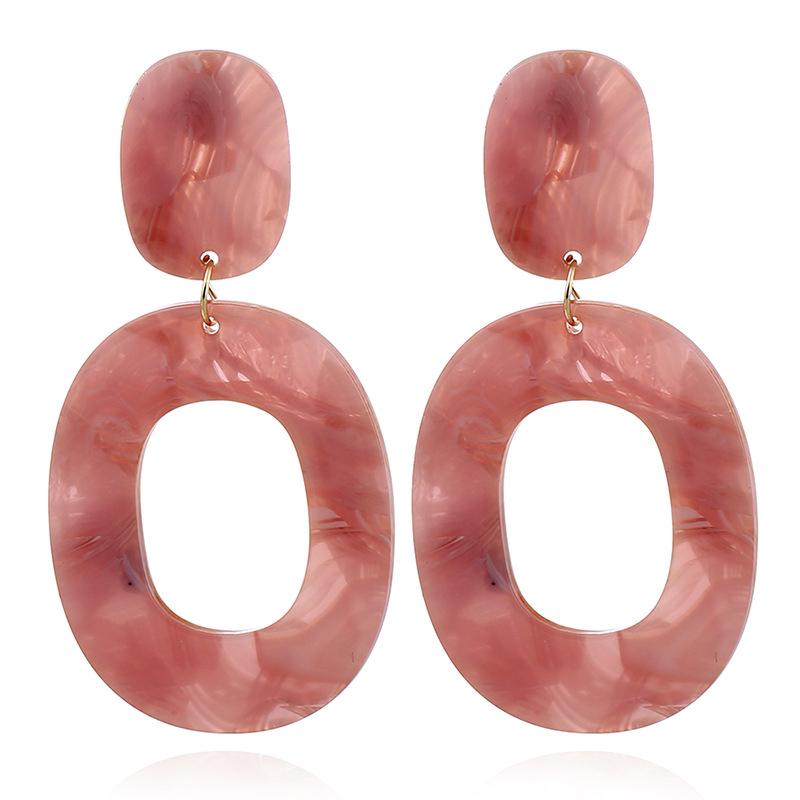 Retro 80s Black Chandelier Earrings – Lightweight Acrylic Dangle Drop Earrings For Women, Geometric Cutout Design