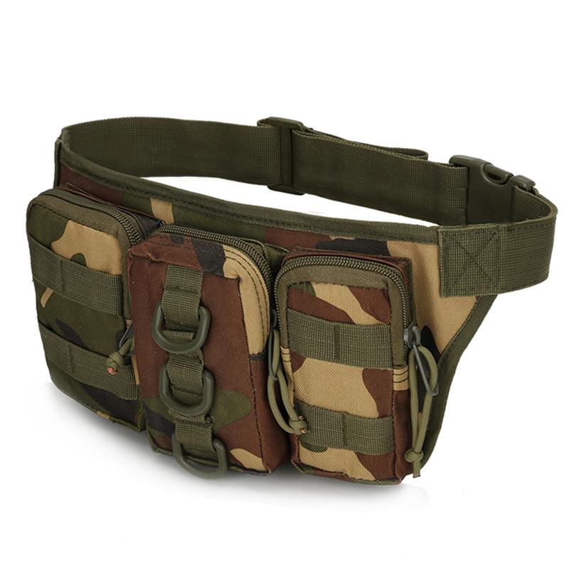 Waterproof Oxford Men Fanny Pack Tactical Military Army Waist Bag Hiking Outdoor Camping Shoulder Bum Belt Bum Sport Chest Bags