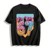 Cute Cone Frosting Number 67 Print Casual Short Sleeve Top Pure Cotton T-shirt